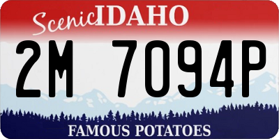 ID license plate 2M7094P