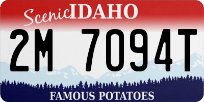 ID license plate 2M7094T