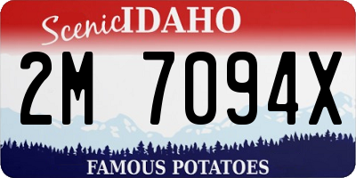ID license plate 2M7094X