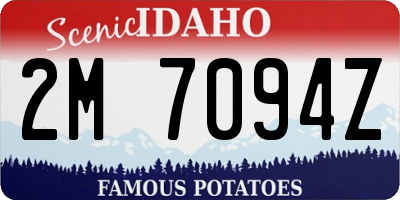 ID license plate 2M7094Z