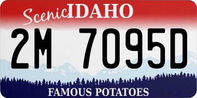 ID license plate 2M7095D