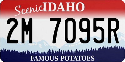 ID license plate 2M7095R