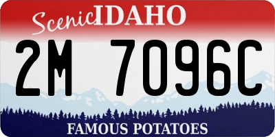ID license plate 2M7096C
