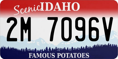 ID license plate 2M7096V