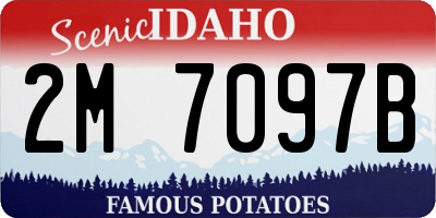 ID license plate 2M7097B