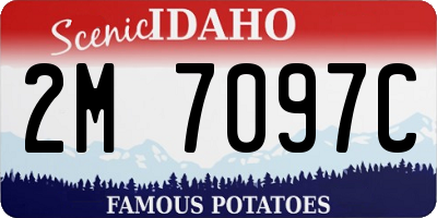 ID license plate 2M7097C