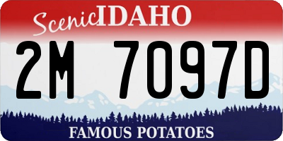 ID license plate 2M7097D