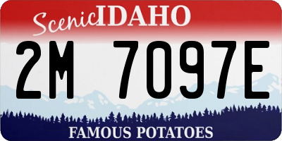 ID license plate 2M7097E