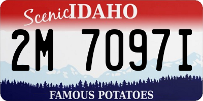 ID license plate 2M7097I
