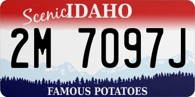 ID license plate 2M7097J