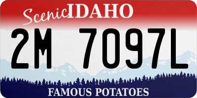ID license plate 2M7097L