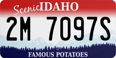 ID license plate 2M7097S