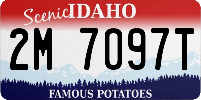 ID license plate 2M7097T