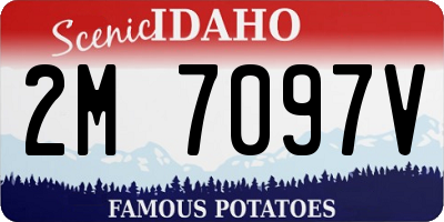 ID license plate 2M7097V