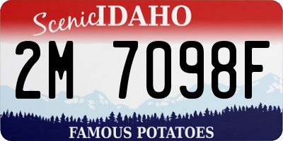 ID license plate 2M7098F