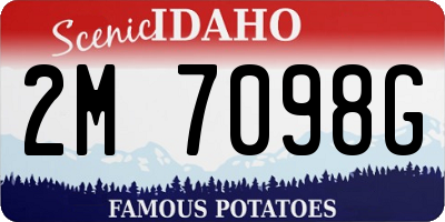 ID license plate 2M7098G
