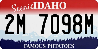 ID license plate 2M7098M