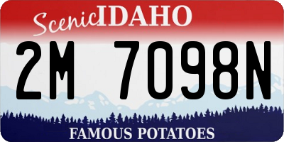 ID license plate 2M7098N