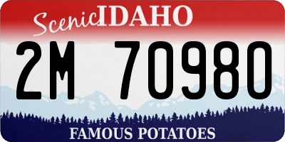 ID license plate 2M7098O