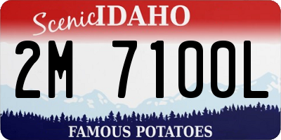 ID license plate 2M7100L