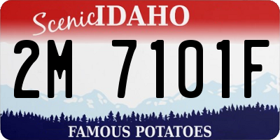 ID license plate 2M7101F