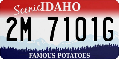 ID license plate 2M7101G