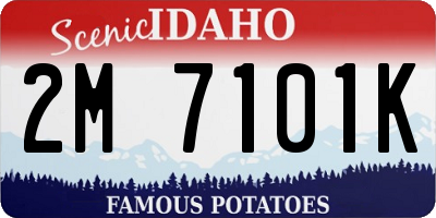 ID license plate 2M7101K