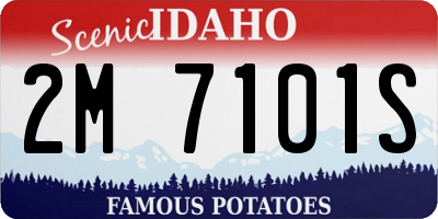 ID license plate 2M7101S
