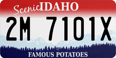 ID license plate 2M7101X