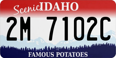 ID license plate 2M7102C