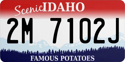ID license plate 2M7102J