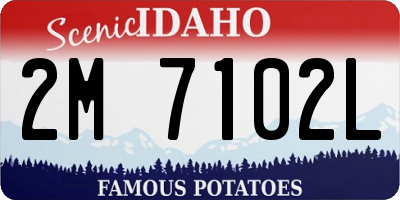 ID license plate 2M7102L