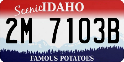 ID license plate 2M7103B