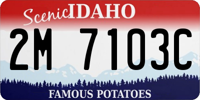ID license plate 2M7103C