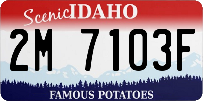 ID license plate 2M7103F