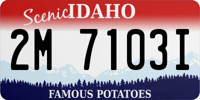 ID license plate 2M7103I
