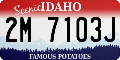 ID license plate 2M7103J