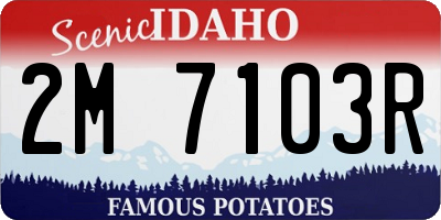 ID license plate 2M7103R