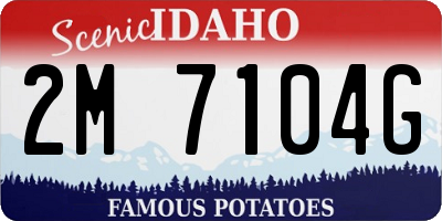 ID license plate 2M7104G