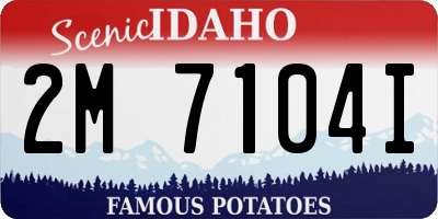 ID license plate 2M7104I
