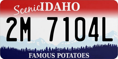 ID license plate 2M7104L