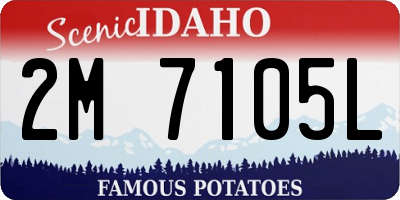 ID license plate 2M7105L