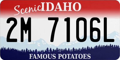 ID license plate 2M7106L