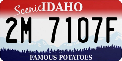 ID license plate 2M7107F