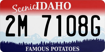 ID license plate 2M7108G