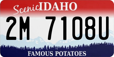 ID license plate 2M7108U
