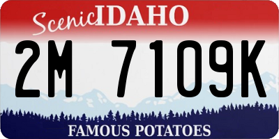 ID license plate 2M7109K