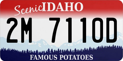 ID license plate 2M7110D