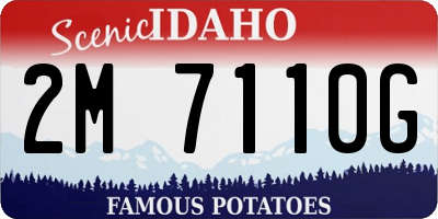 ID license plate 2M7110G