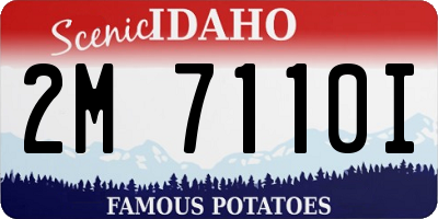 ID license plate 2M7110I